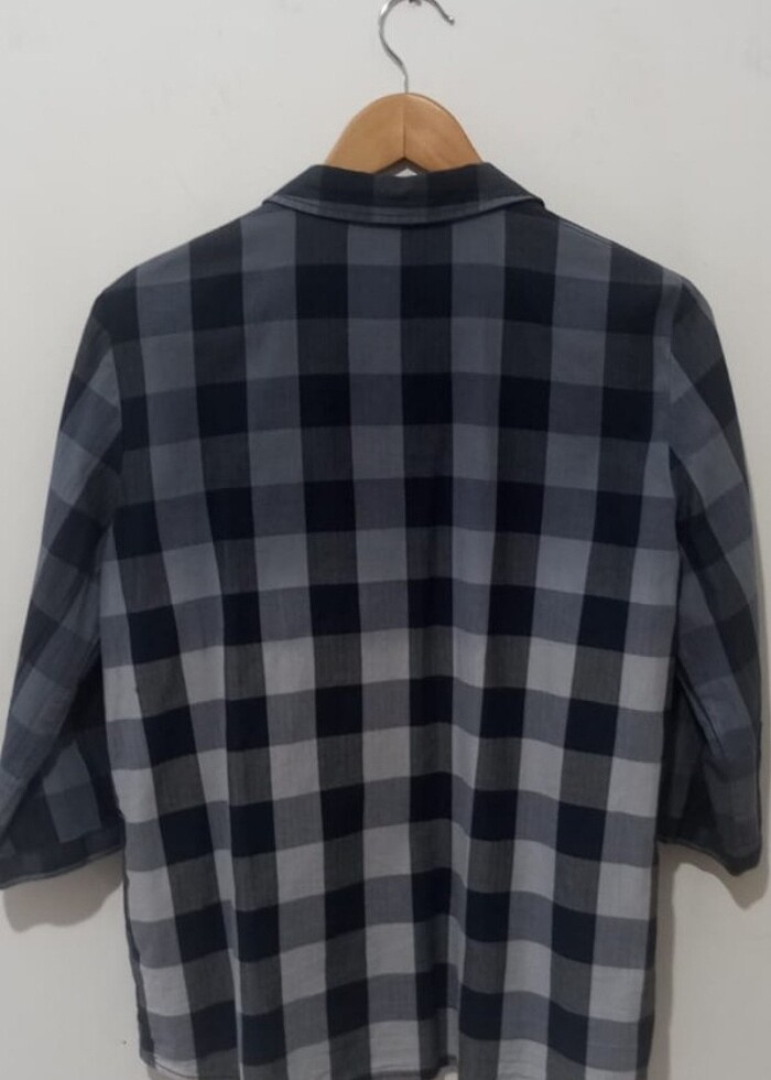 Mavi Kareli Gömlek  - Görsel 2