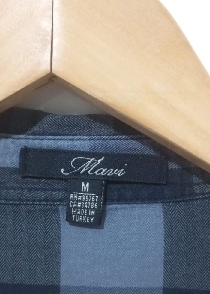 Mavi Kareli Gömlek  - Görsel 3