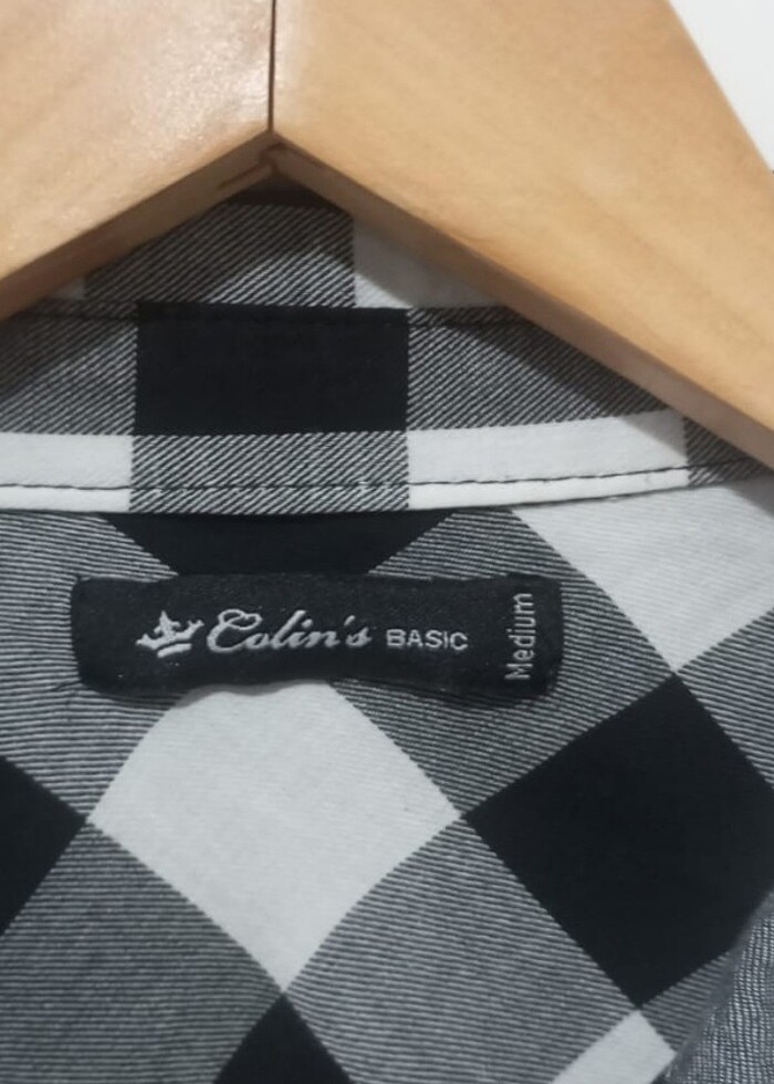 Colins Siyah Beyaz Kareli Gömlek  - Görsel 3