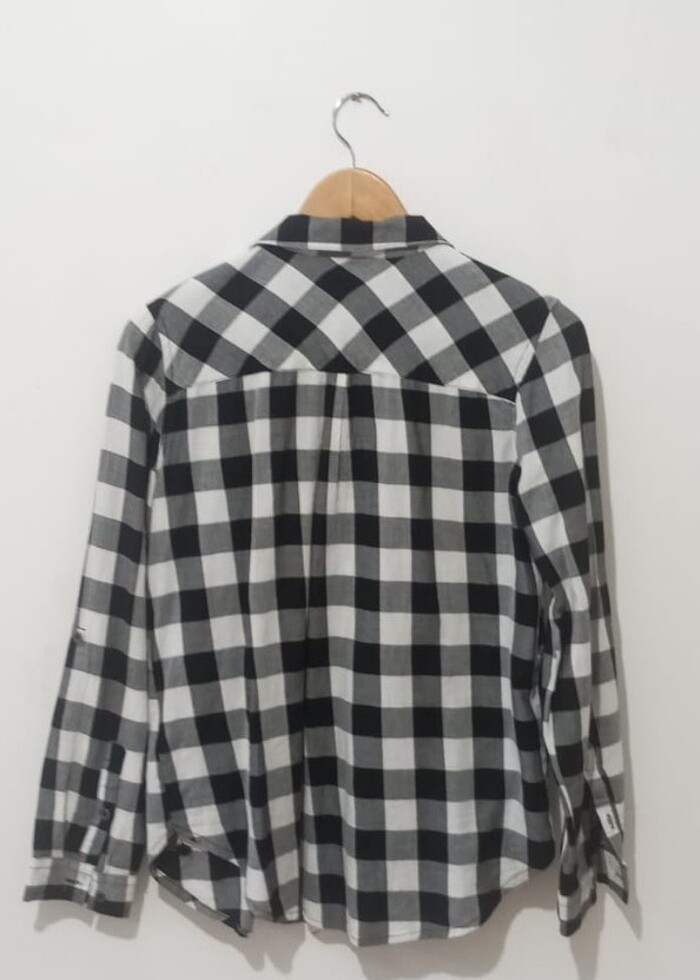 Colins Siyah Beyaz Kareli Gömlek  - Görsel 2