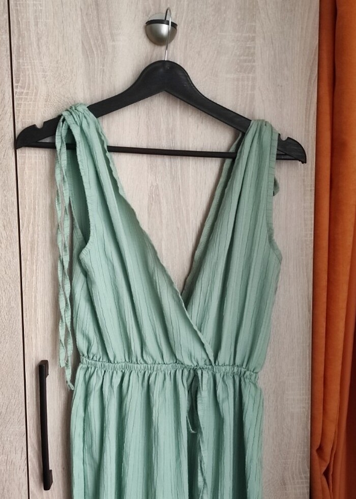 Trendyomilla Su Yeşili Plaj Elbisesi - Görsel 4