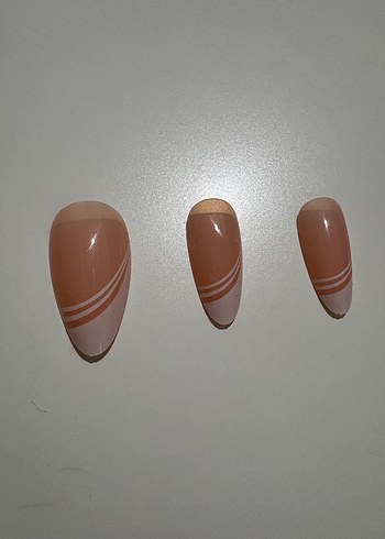 Bej Desenli Takma Tırnak Seti - Görsel 6