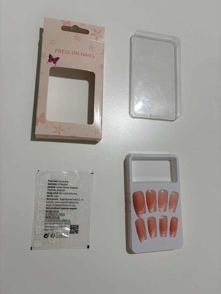 Bej Desenli Takma Tırnak Seti - Görsel 3