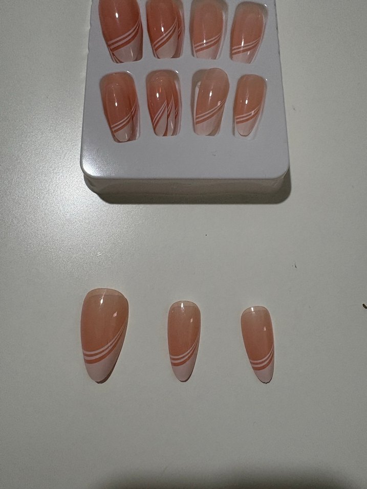 Bej Desenli Takma Tırnak Seti - Görsel 5