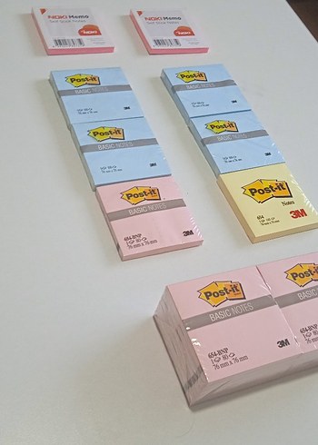  Beden Pastel Çok Renkli Post-it Not Kağıtları