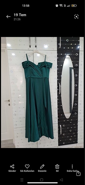 xxl Beden yeşil Renk Elbise