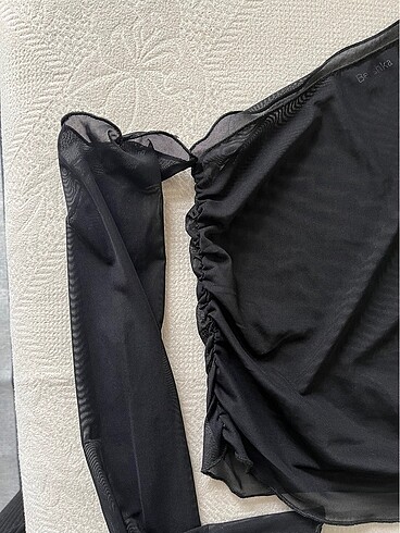 Bershka Büzgülü tül bluz