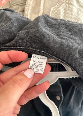 Kız Çocuk Gri Denim Düğmeli Elbise - Görsel 4