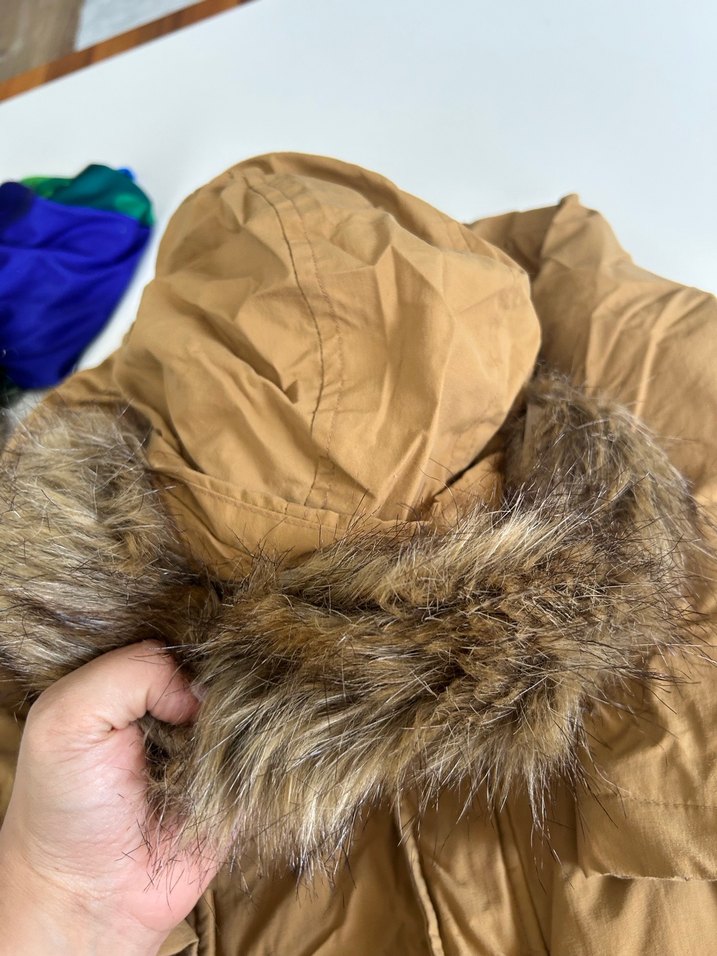 Kapüşonlu Bej Erkek Çocuk Mont - Görsel 2