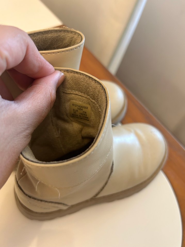 Bej Kız Çocuk Deri Bot - Görsel 3