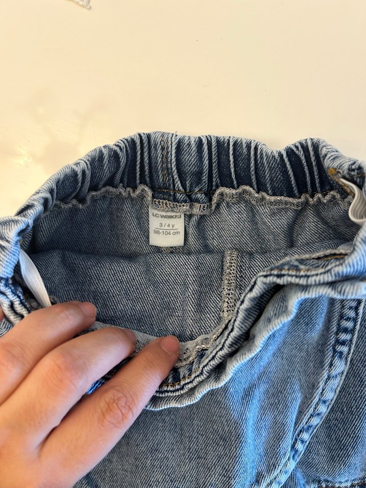 Düğmeli Mavi Midi Denim Şort - Görsel 2