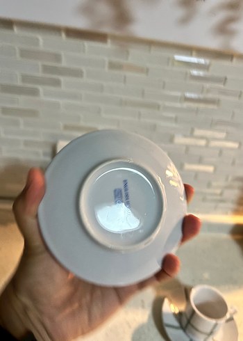 Yeşil Desenli Kahve Fincanı ve Tabağı - Görsel 5