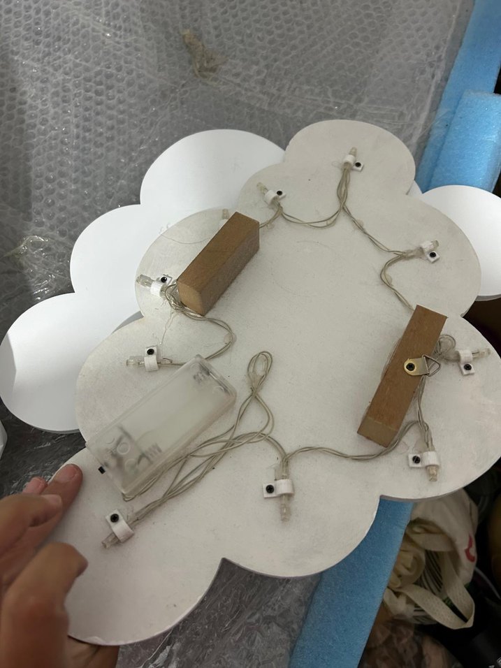 Beyaz Bulut Şeklinde Bebek ışıklandırma aksesuarı - Görsel 2