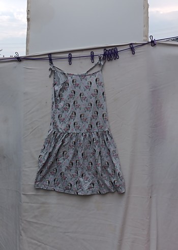 LC Waikiki LC Waikiki Kız Çocuk Gri Baskılı elbise