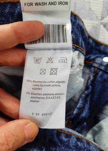 34 Beden mavi Renk Mavi Payetli Nakışlı Mini Kot Etek