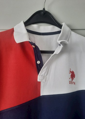 USPA Renkli Baskılı Polo Yaka Erkek Tişört - Görsel 4