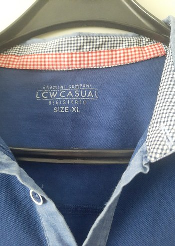 Mavi Denim Yaka Düğmeli Erkek Polo Tişört - Görsel 2