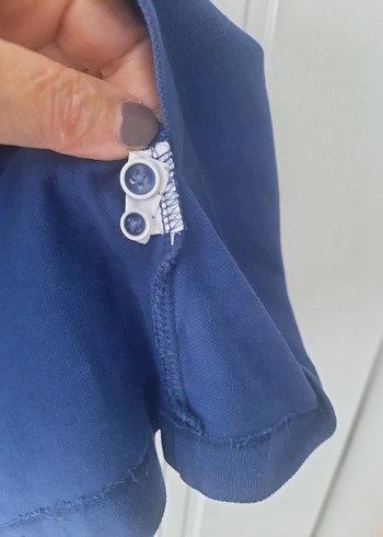 Mavi Denim Yaka Düğmeli Erkek Polo Tişört - Görsel 3