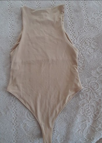 Zara Bej Mini Yüksek Yakalı Atlet Body