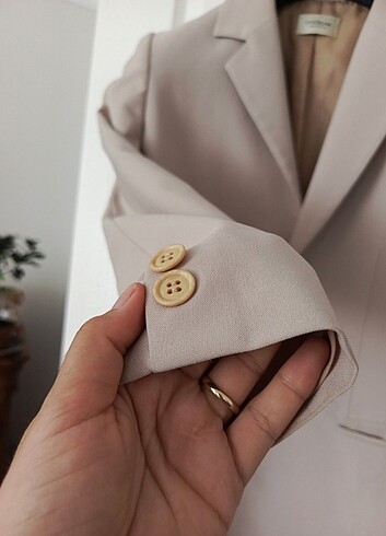 38 Beden Krem kadın blazer
