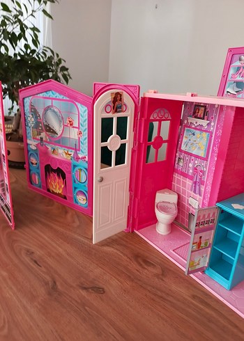 Barbie Pembe Renkli Oyuncak Ev Seti - Görsel 6