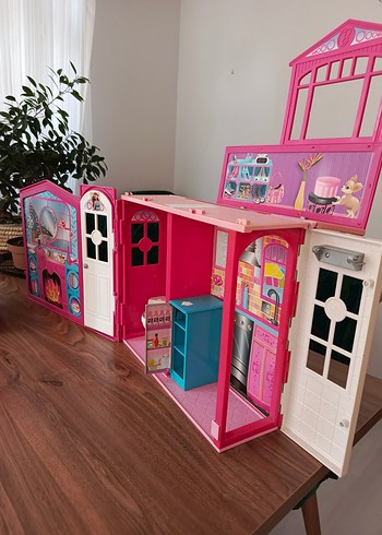 Barbie Pembe Renkli Oyuncak Ev Seti - Görsel 2