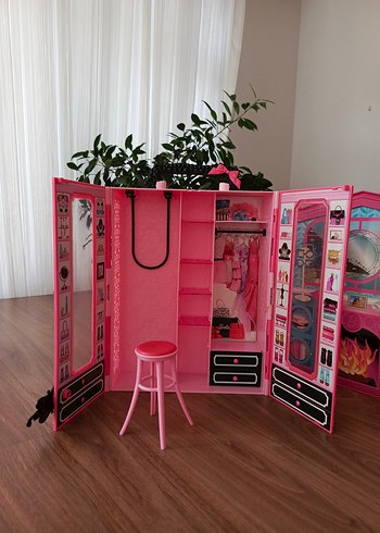 Barbie Pembe Renkli Oyuncak Ev Seti - Görsel 5