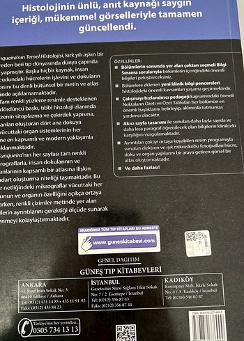 Junqueira Temel Histoloji Konu ve Atlas Kitabı