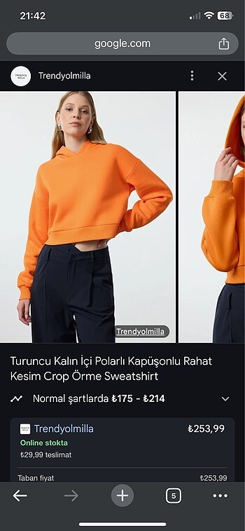 turuncu sweatshirt