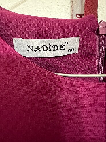 50 Beden Nadide marka Fuşya 50 beden elbise