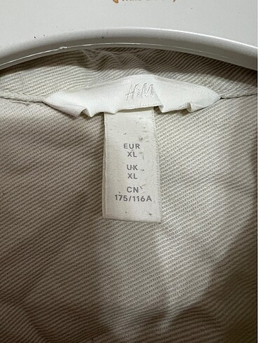 xl Beden H&M marka xl beden beyaz oversize kot ceket