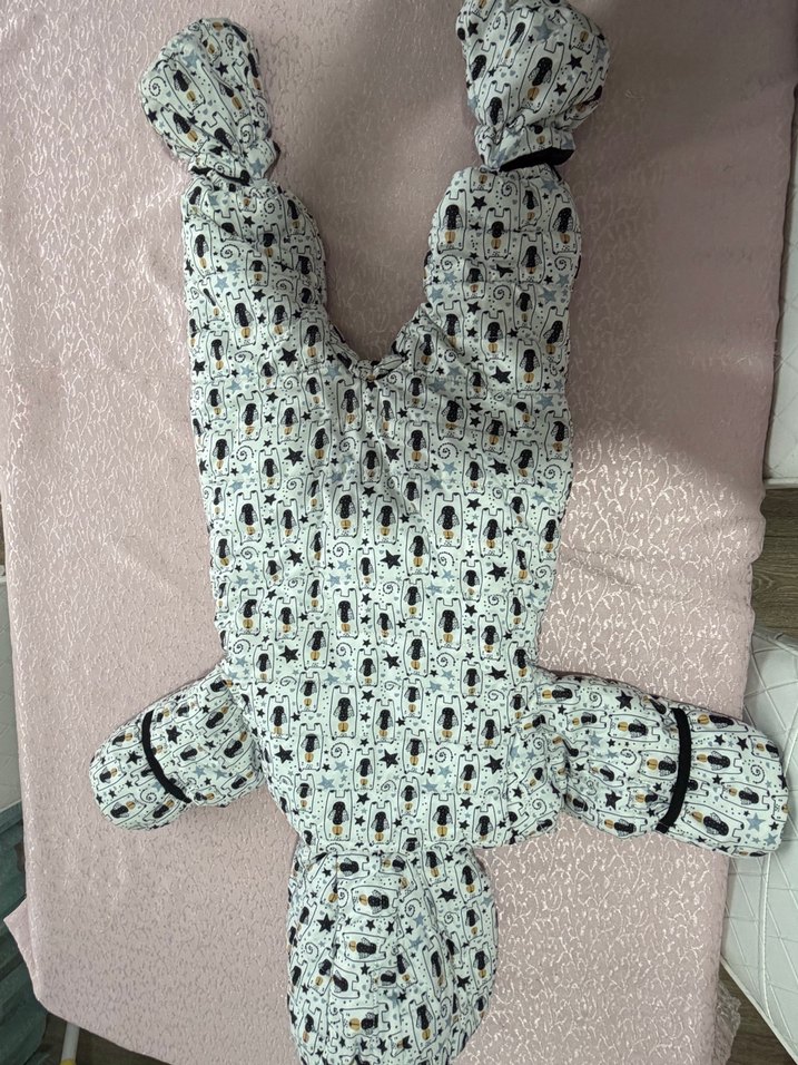 E Bebek Marka Gri Baskılı Bebek Kayak Tulumu - Görsel 5