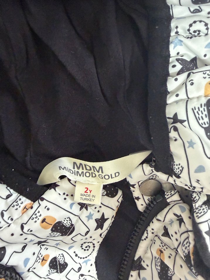 E Bebek Marka Gri Baskılı Bebek Kayak Tulumu - Görsel 3