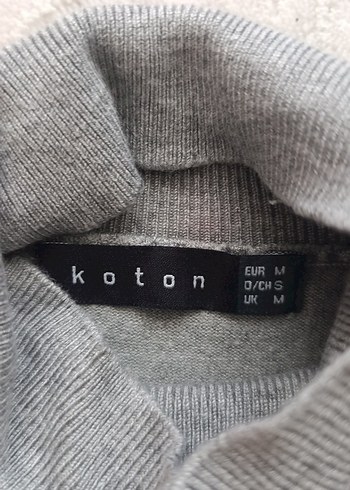 Koton Gri İnce Triko Boğazlı Kazak
