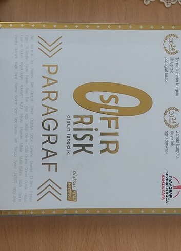 345 yayınları sıfır Risk paragraf