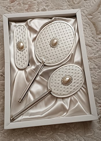 Dantel İşlemeli Beyaz Gelin Yelpazesi - Görsel 4