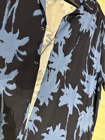 H&M H&M Mavi Palmiyeli Gömlek