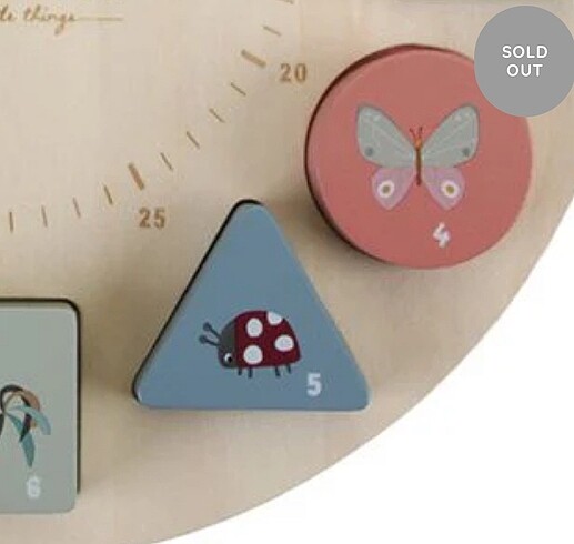 Beden Renk Little Dutch Puzzle Saat Ahşap Eğitici Oyuncak