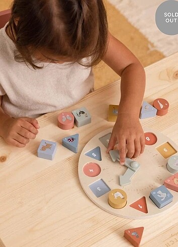  Beden Little Dutch Puzzle Saat Ahşap Eğitici Oyuncak