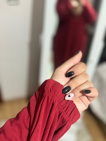 46 Beden bordo Renk Yakası Fermuarlı Triko Elbise