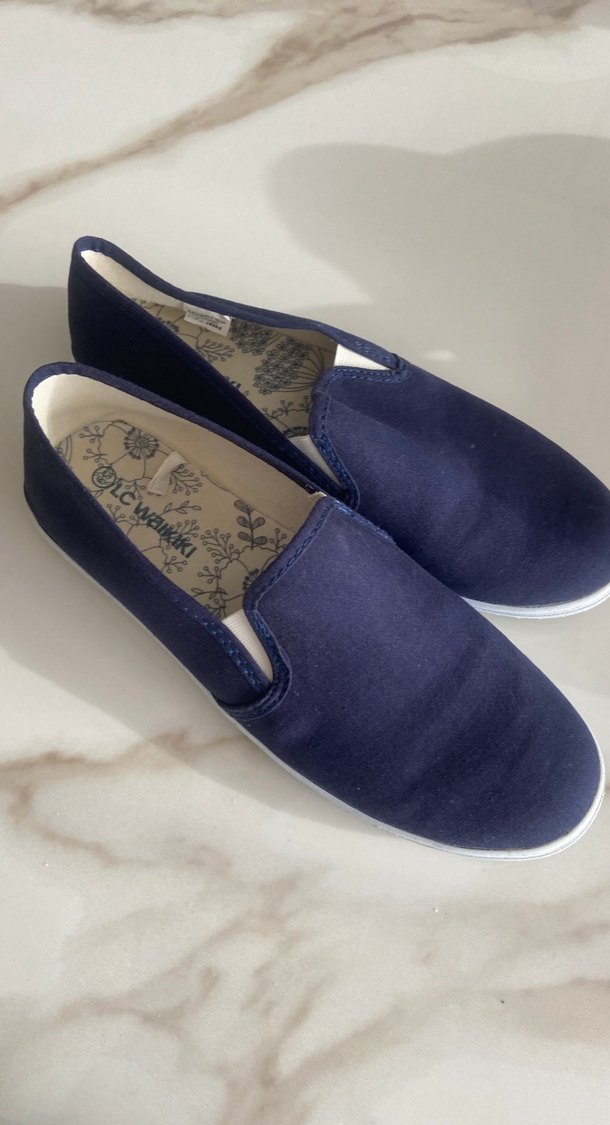 Lacivert Kadın Dolgu Topuklu Espadril - Görsel 2