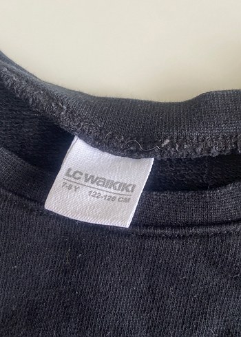 Siyah Baskılı Kadife Kız Eşofman takımı - Görsel 2