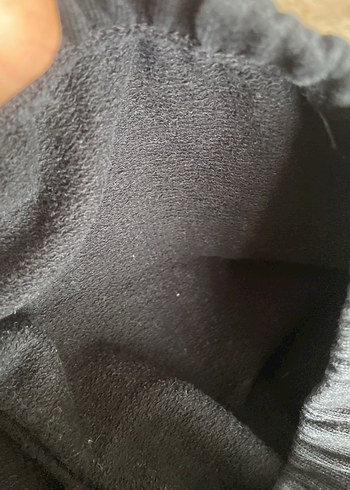 Siyah Baskılı Kadife Kız Eşofman takımı - Görsel 4