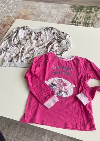 Kızlar için Uzun Kollu Baskılı sweetler 2 si beraber - Görsel 2