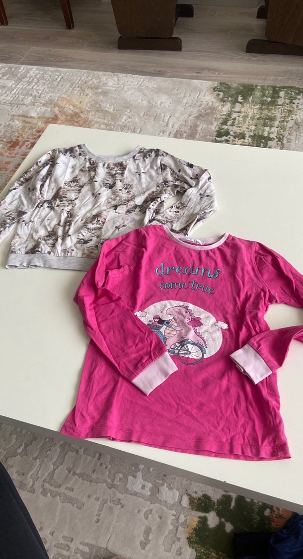 Kızlar için Uzun Kollu Baskılı sweetler 2 si beraber - Görsel 2