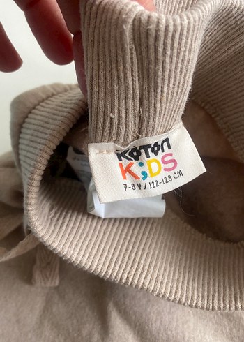 Mavi ve Bej çocuk  Sweatpant eşofman altı kışlık - Görsel 3