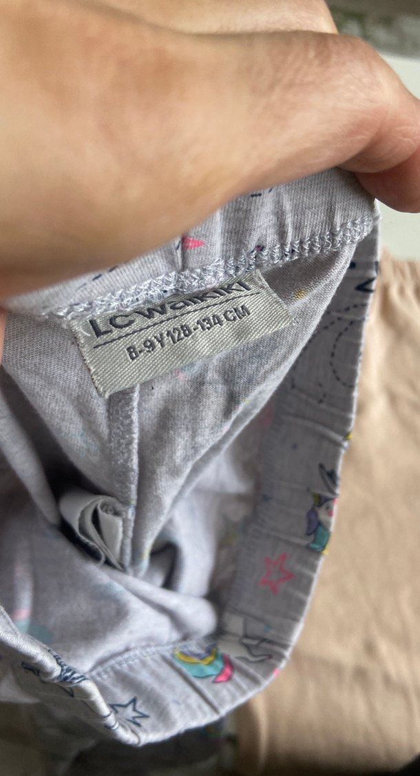 Kız Çocuk Pembe Pamuklu Rahat Tayt pijama eşofman 3 ü beraber - Görsel 4