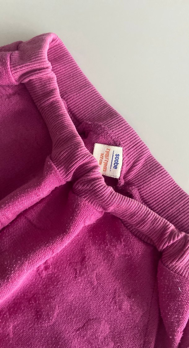 Kız Çocuk Pembe Rahat Kesim Eşofman Altı 2 adet - Görsel 3