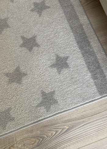 Gri Yıldız Desenli Modern Halı - Görsel 2