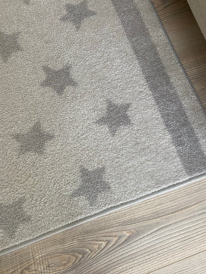 Gri Yıldız Desenli Modern Halı - Görsel 2